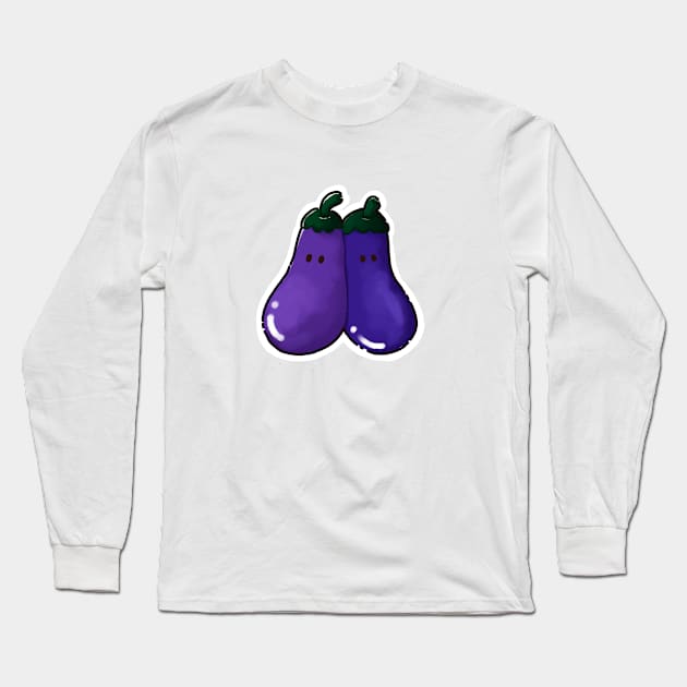 Eggplant couple Long Sleeve T-Shirt by WwsNttb